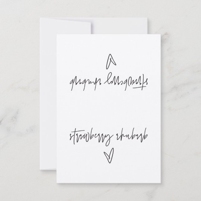 Placa de inclinação da etiqueta de Comida do Straw (Frente)