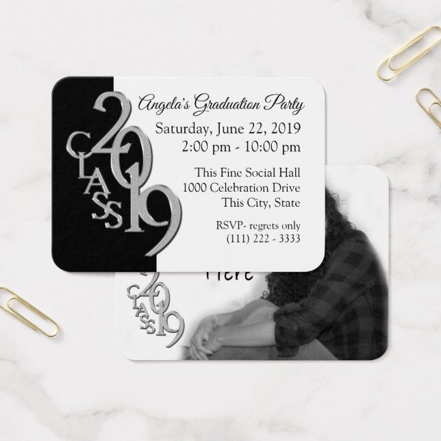 Placa de inserção de fotos de festa de formatura 2 (Escritótio)