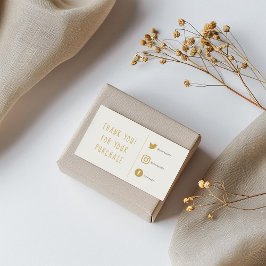 Placa de inserção de links sociais Dourados e bran