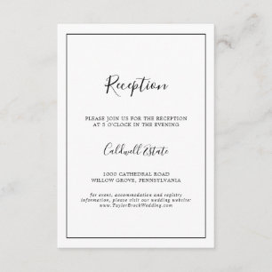 Placa de inserção de Recepção de casamento min