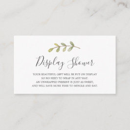 Placa de inserção do Chá de fraldas de exibição