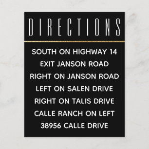 Placa de inserção do convite de casamento Elegante