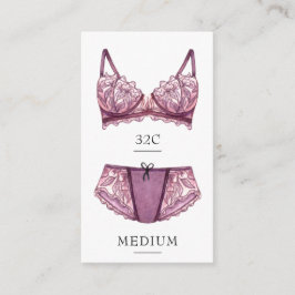 Placa de inserção do tamanho da lingerie