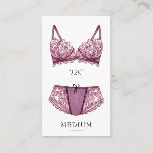 Placa de inserção do tamanho da lingerie