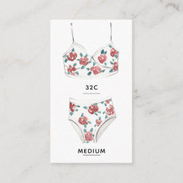 Placa de inserção do tamanho da lingerie