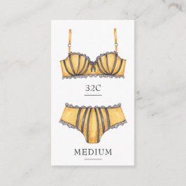 Placa de inserção do tamanho da Lingerie amarela