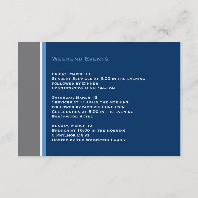 Placa de inserção Mitzvah do Bar Estrela Moderno (Frente)