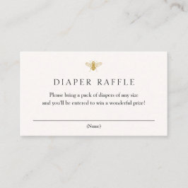 Placa de inserção Raffle da Fralda da abelha ouro