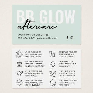 Placa de Instrução Facial Brilhante Mint