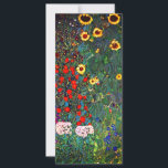 Placa de Jardim Flor Gustav Klimt<br><div class="desc">Cartão que inclui o Jardim de Fazendas de pintura a óleo de Gustav Klimt com girassóis (1907). Um belo jardim de girassóis e belas flores azuis,  vermelhas,  roxas,  rosa e brancas. Um presente de excelente para fãs de Arte Nouveau e de Arte Austríaca.</div>