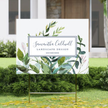 Placa de jardim para negócios de verdejamento de v