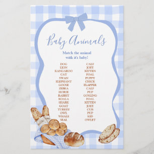 Placa de jogo Bun no forno em Xadrez Gingham Azul