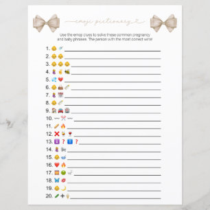 Placa De Jogo Do Chá de fraldas Emoji Do Arco Boho