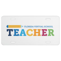 Placa de Licença Personalizada para Professores da