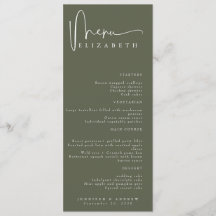 Placa de Local de Nome | Menu | Menus de Casamento