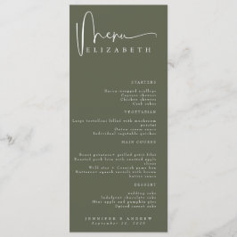 Placa de Local de Nome | Menu | Menus de Casamento