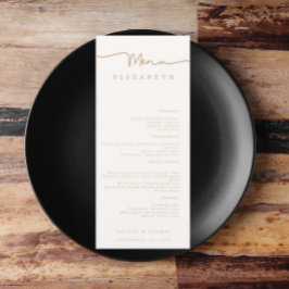 Placa de Local de Nome | Menu | Menus de Casamento