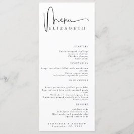 Placa de Local de Nome | Menu | Menus de Casamento