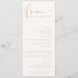 Placa de Local de Nome | Menu | Menus de Casamento