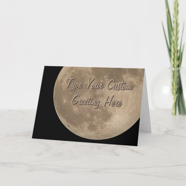 Placa de Lua Romântica Cartão de Saudação de Vazio (Frente)
