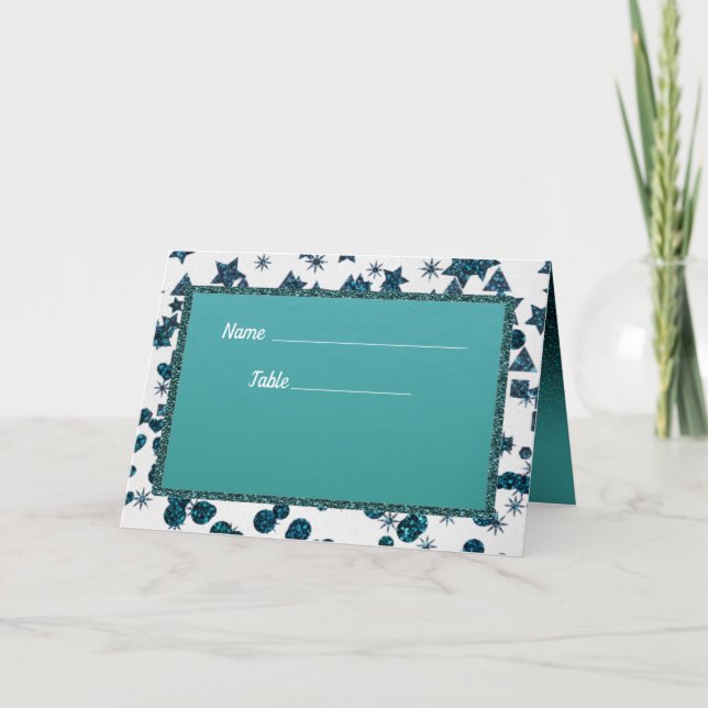 Placa de lugar| Cartão de lugar Elegante (Frente)