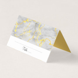 Placa de lugar da Mesa da Cinza Dourada Elegante