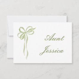 Placa de lugar simples verde arco