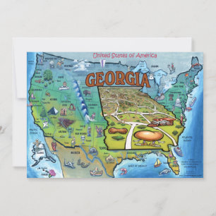 Placa de mapa GA EUA