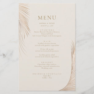 Placa de Menu de Folgas Simples Modernas