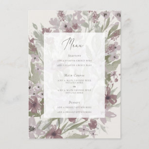 Placa de menu de jardim florescente