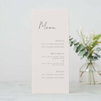 Placa de menu de script mínima