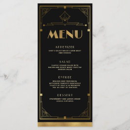 Placa de Menu Deco do Arrasto Gatsby Roaring 20s A