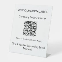 Placa de Menu Digital Minimalista Moderna para Res