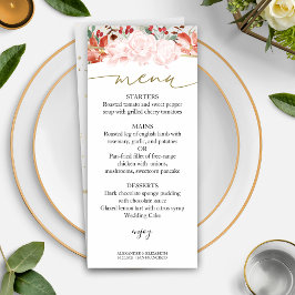 Placa de Menu do casamento no inverno com Forma Fl