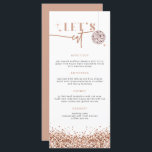 Placa de menu Eat do Vamos Disco de Sequências Dou<br><div class="desc">Este menu "vamos coma" apresenta sequências de rosa dourado, uma bola de disco e um duo de fonte de vidro. Use esta modelo para editar as fontes, a cor da fonte e a cor do plano de fundo para atender às suas necessidades de eventos. Edite *a maioria* do texto para...</div>