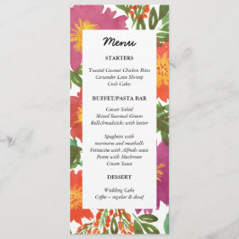 Placa de Menu Flor de Aquarela