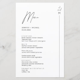 Placa de menu Iniciais Modernas Minimalistas