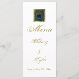 Placa de menu Patilha branca e Dourada