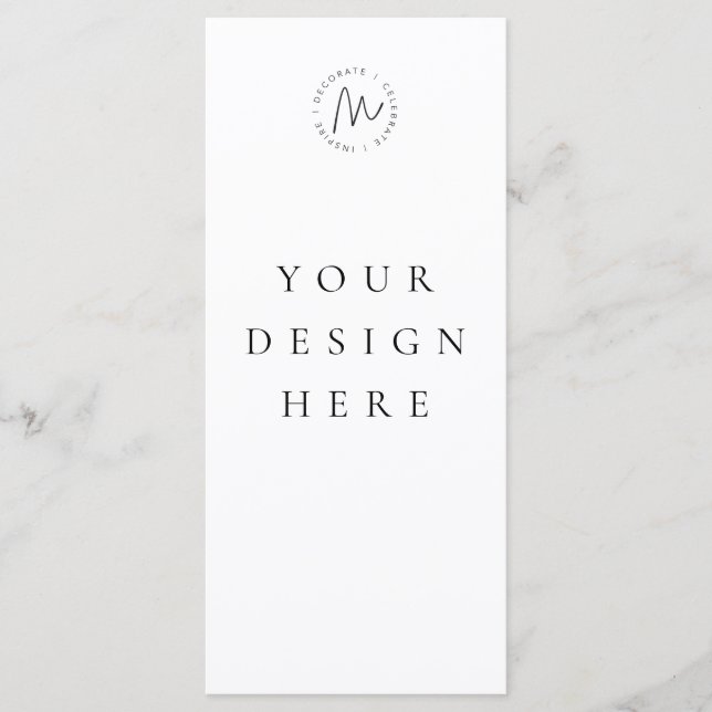 Placa de menu personalizada 4x9 (Frente)