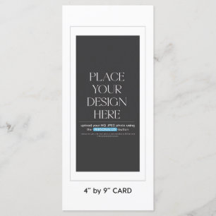 Placa de menu simples personalizada - 4x9 polegada