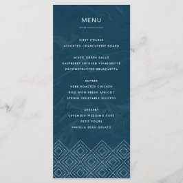 Placa de Menu Simples Personalizada Marble de Mati
