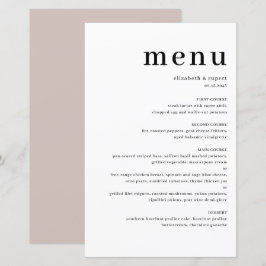 Placa de menu Tipografia Serif Script Serif Preta