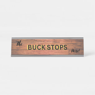 Placa De Mesa A placa do nome da mesa do Buck Stocks Here