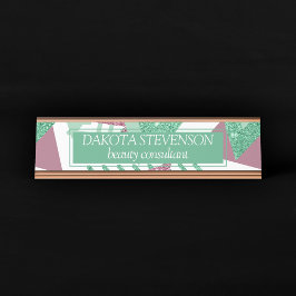 Placa De Mesa abstrato fresco dos anos 80 | Padrão de formas ros