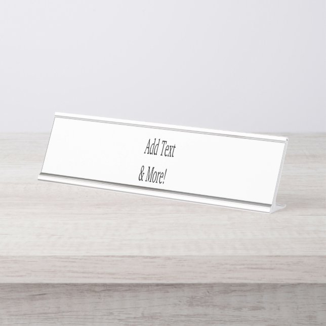 Placa De Mesa Adicionar texto e mais! Personalizar seu próprio p (Frente)