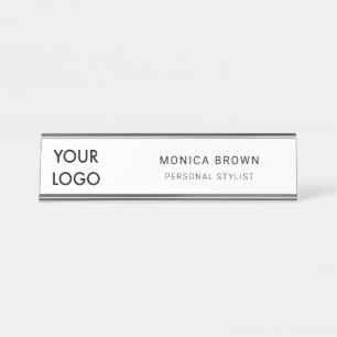 Placa De Mesa Adicione seu minimalista profissional do logotipo