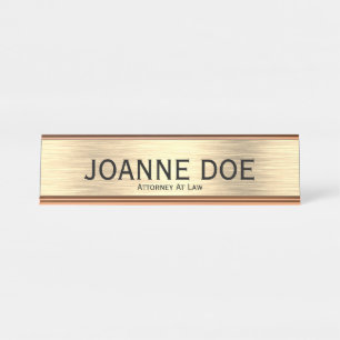 Placa De Mesa Advogado Elegante