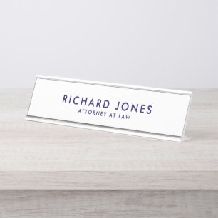 Placa De Mesa Advogado profissional executivo minimalista