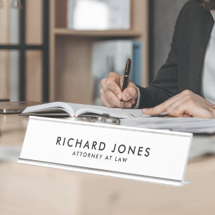 Placa De Mesa Advogado profissional executivo minimalista