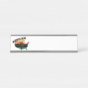Placa De Mesa Afro-americano